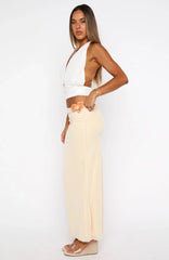 Among The Flowers Maxi Skirt Lemon