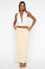Among The Flowers Maxi Skirt Lemon
