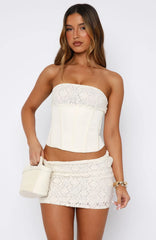 Leave An Impression Mini Skirt Cream