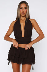 Dolce Dreams Halter Top Chocolate