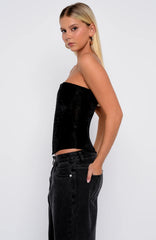 Don't Be Indecisive Strapless Bustier Black