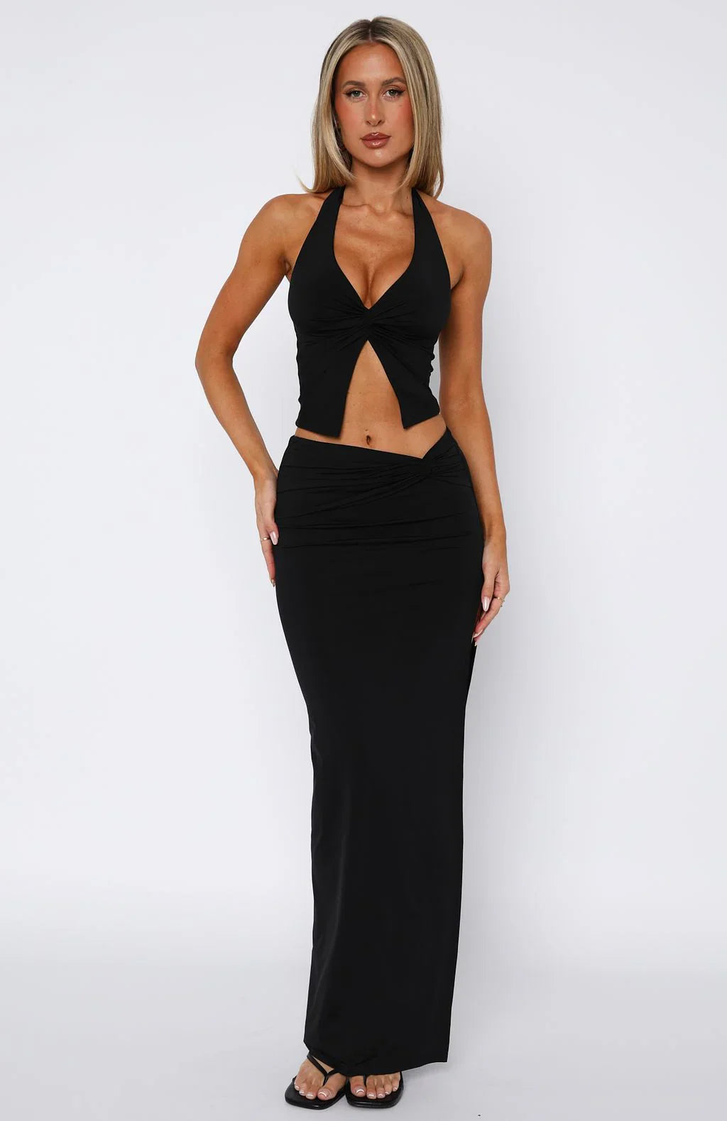Made You Look Maxi Skirt Black